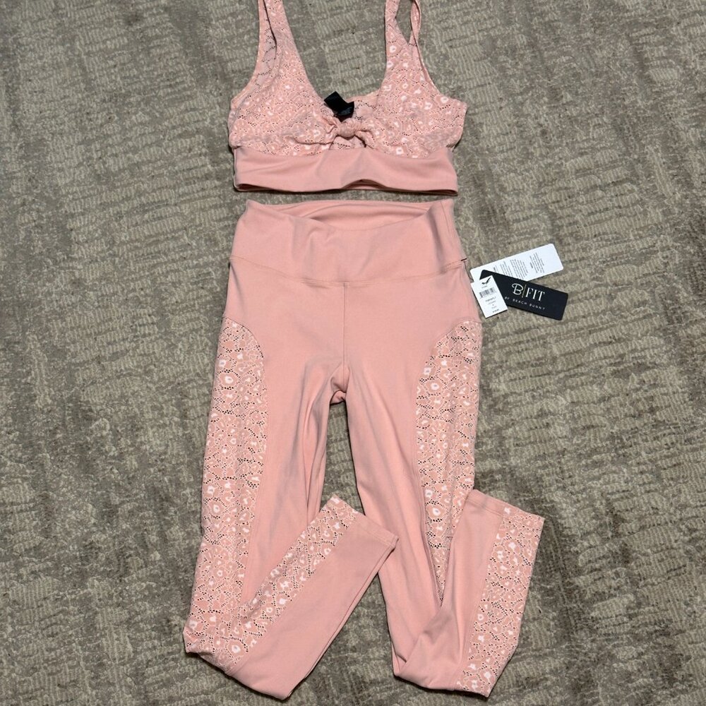 NWT-Fiona Leggings And Niko Sports Bra-B FIT by Beach Bunny Size 6 - Picture 11 of 14